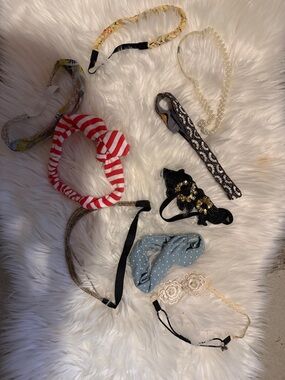 Vintage headbands set of 9 Includes beaded, pearls, etc hair accessories